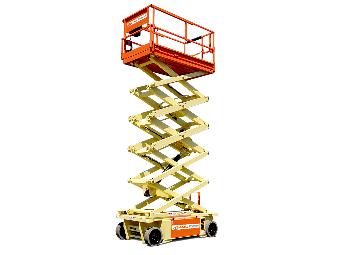 14m Battery-powered Scissor Lift.