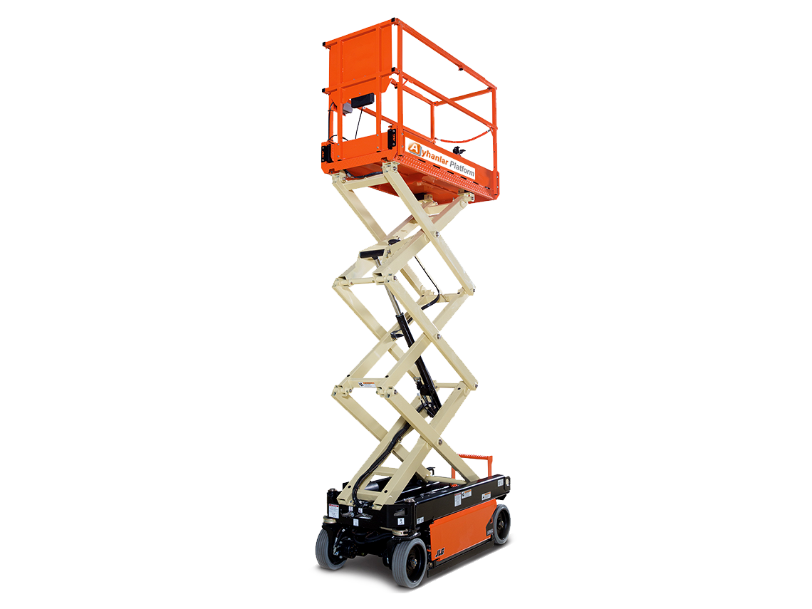 5.5m Battery-powered Scissor Lift.